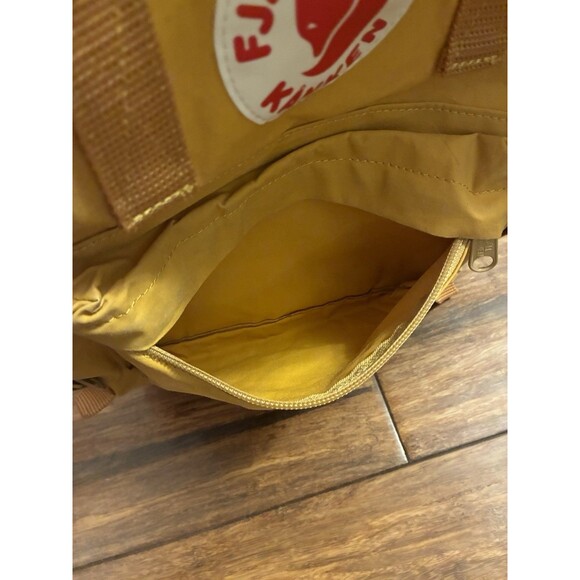Fjallraven Kanken Classic Backpack 23510 Yellow Bag Unisex Logo Pockets - Picture 4 of 12